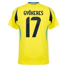 Ruotsi Gyökeres 17 Kotipelipaita 2024 Jalkapallo Pelipaidat Peliasut