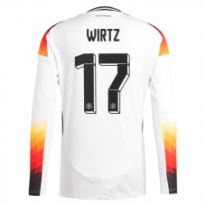 Saksa Wirtz 17 Kotipelipaita EM 2024 Jalkapallo Pelipaidat Peliasut(L/S)