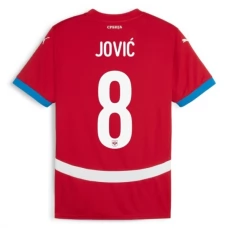 Serbia Jović 8 Kotipelipaita EM 2024 Jalkapallo Pelipaidat Peliasut