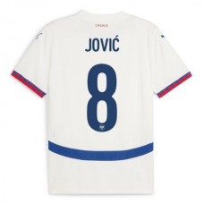 Serbia Jović 8 Vieraspelipaita EM 2024 Jalkapallo Pelipaidat Peliasut