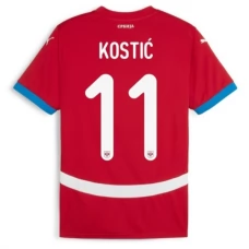 Serbia Kostić 11 Kotipelipaita EM 2024 Jalkapallo Pelipaidat Peliasut