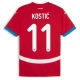 Serbia Kostić 11 Kotipelipaita EM 2024 Jalkapallo Pelipaidat Peliasut