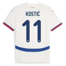 Serbia Kostić 11 Vieraspelipaita EM 2024 Jalkapallo Pelipaidat Peliasut
