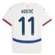 Serbia Kostić 11 Vieraspelipaita EM 2024 Jalkapallo Pelipaidat Peliasut
