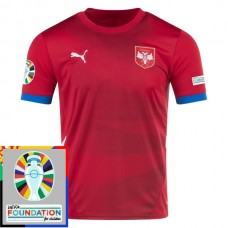 Serbia Kotipelipaita EM 2024 Jalkapallo Pelipaidat Peliasut Patch