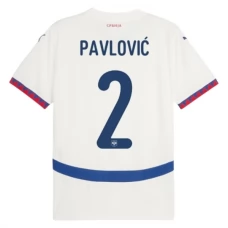 Serbia Pavlović 2 Vieraspelipaita EM 2024 Jalkapallo Pelipaidat Peliasut