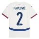 Serbia Pavlović 2 Vieraspelipaita EM 2024 Jalkapallo Pelipaidat Peliasut