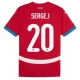 Serbia Sergej 20 Kotipelipaita EM 2024 Jalkapallo Pelipaidat Peliasut