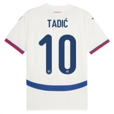 Serbia Tadić 10 Vieraspelipaita EM 2024 Jalkapallo Pelipaidat Peliasut