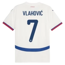 Serbia Vlahović 7 Vieraspelipaita EM 2024 Jalkapallo Pelipaidat Peliasut