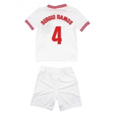 Sevilla FC Sergio Ramos 4 Lasten Kotipelipaita 2023-24 Jalkapallo Pelipaidat Peliasut
