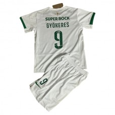 Sporting Lisbon Gyökeres 9 Lasten Vieraspelipaita 2024-25 Jalkapallo Pelipaidat Peliasut