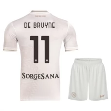 SSC Napoli De Bruyne 11 Lasten Vieraspelipaita 2025-26 Jalkapallo Pelipaidat Peliasut
