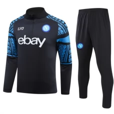 SSC Napoli Lasten Verryttelypuku 2023-24 - 1-4 Zip Musta