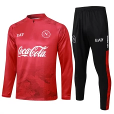 SSC Napoli Lasten Verryttelypuku 2024-25 - 1-4 Zip Punainen