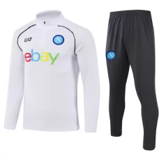SSC Napoli Verryttelypuku 2023-24 - 1-4 Zip Valkoinen