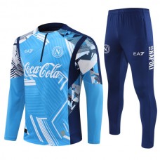 SSC Napoli Verryttelypuku 2024-25 - 1-4 Zip Sininen