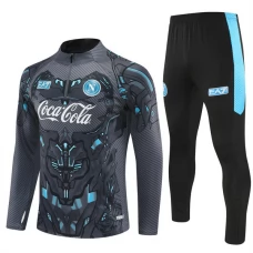 SSC Napoli Verryttelypuku 2025-26 - 1-4 Zip Harmaa