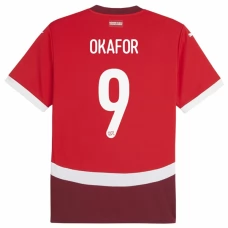Sveitsi Okafor 9 Kotipelipaita EM 2024 Jalkapallo Pelipaidat Peliasut