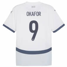 Sveitsi Okafor 9 Vieraspelipaita EM 2024 Jalkapallo Pelipaidat Peliasut