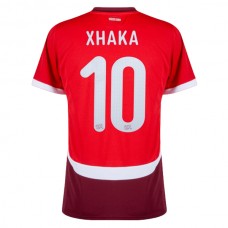 Sveitsi Xhaka 10 Kotipelipaita EM 2024 Jalkapallo Pelipaidat Peliasut