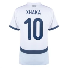 Sveitsi Xhaka 10 Vieraspelipaita EM 2024 Jalkapallo Pelipaidat Peliasut
