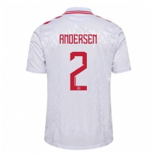 Tanska Andersen 2 Vieraspelipaita EM 2024 Jalkapallo Pelipaidat Peliasut