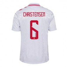 Tanska Christensen 6 Vieraspelipaita EM 2024 Jalkapallo Pelipaidat Peliasut