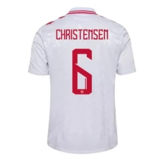 Tanska Christensen 6 Vieraspelipaita EM 2024 Jalkapallo Pelipaidat Peliasut