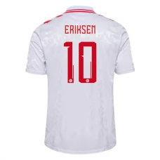 Tanska Eriksen 10 Vieraspelipaita 2024 Jalkapallo Pelipaidat Peliasut