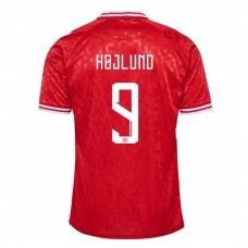 Tanska Højlund 9 Kotipelipaita EM 2024 Jalkapallo Pelipaidat Peliasut