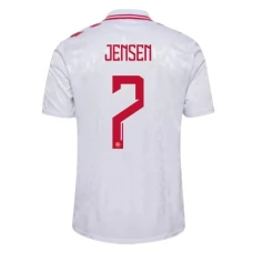 Tanska Jensen 7 Vieraspelipaita EM 2024 Jalkapallo Pelipaidat Peliasut