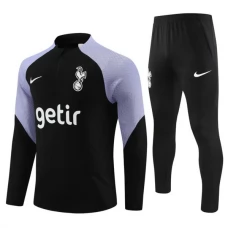 Tottenham Hotspur FC Lasten Verryttelypuku 2023-24 - 1-4 Zip Musta