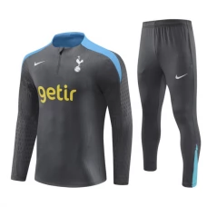 Tottenham Hotspur FC Lasten Verryttelypuku 2024-25 - 1-4 Zip Harmaa