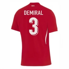Turkki Demiral 3 Vieraspelipaita EM 2024 Jalkapallo Pelipaidat Peliasut