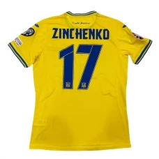 Ukraina Zinchenko 17 Kotipelipaita EM 2024 Jalkapallo Pelipaidat Peliasut
