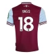 West Ham United FC Ings 18 Kotipelipaita 2024-25 Jalkapallo Pelipaidat Peliasut