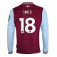 West Ham United FC Ings 18 Kotipelipaita 2024-25 Jalkapallo Pelipaidat Peliasut(L/S)