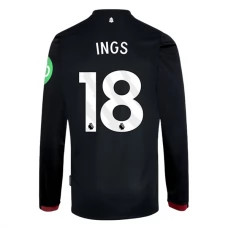 West Ham United FC Ings 18 Vieraspelipaita 2024-25 Jalkapallo Pelipaidat Peliasut(L/S)