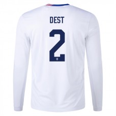 Yhdysvallat Dest 2 Kotipelipaita Copa América 2024 Jalkapallo Pelipaidat Peliasut(L/S)