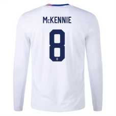Yhdysvallat McKennie 8 Kotipelipaita Copa América 2024 Jalkapallo Pelipaidat Peliasut(L/S)