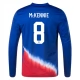 Yhdysvallat McKennie 8 Vieraspelipaita Copa América 2024 Jalkapallo Pelipaidat Peliasut(L/S)
