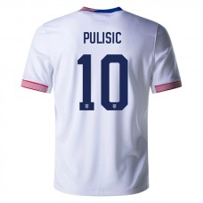 Yhdysvallat Pulisic 10 Kotipelipaita Copa América 2024 Jalkapallo Pelipaidat Peliasut