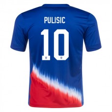 Yhdysvallat Pulisic 10 Vieraspelipaita Copa América 2024 Jalkapallo Pelipaidat Peliasut